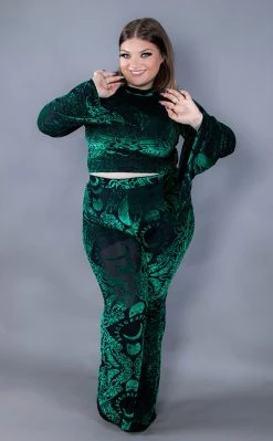 BlackCraft Green Baroque Velvet Top 17 BlackCraft Green Baroque Velvet Top