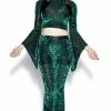 BlackCraft Green Baroque Velvet Top