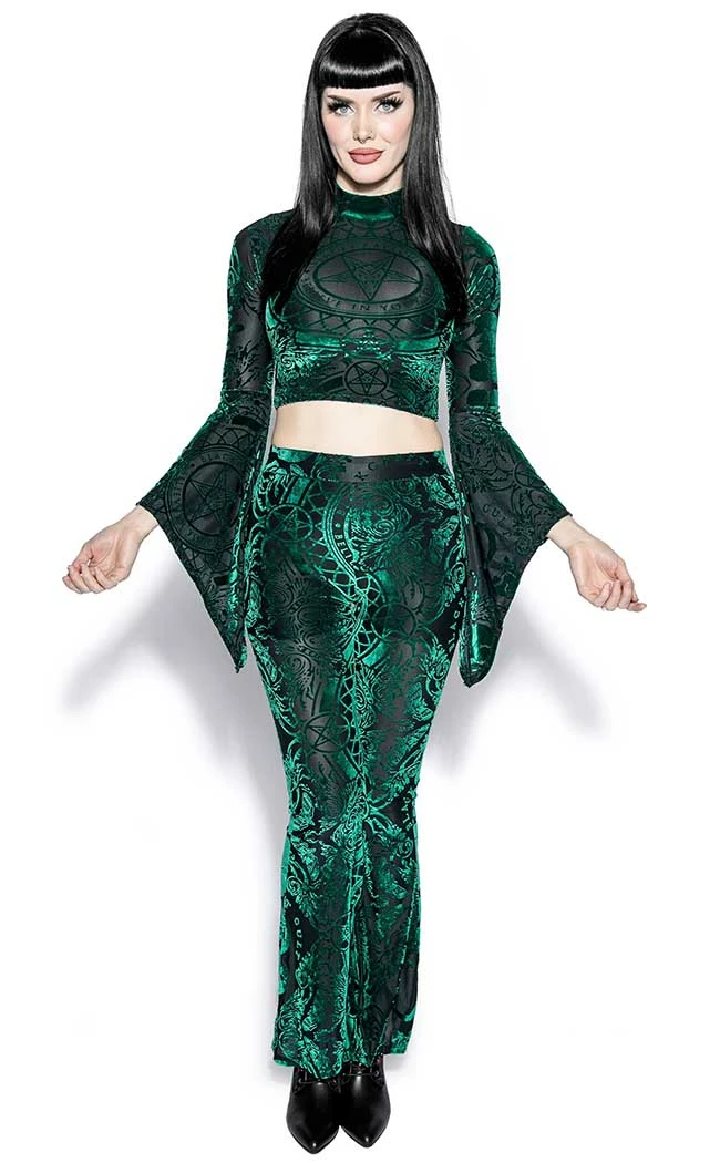 BlackCraft Green Baroque Velvet Top 3 BlackCraft Green Baroque Velvet Top