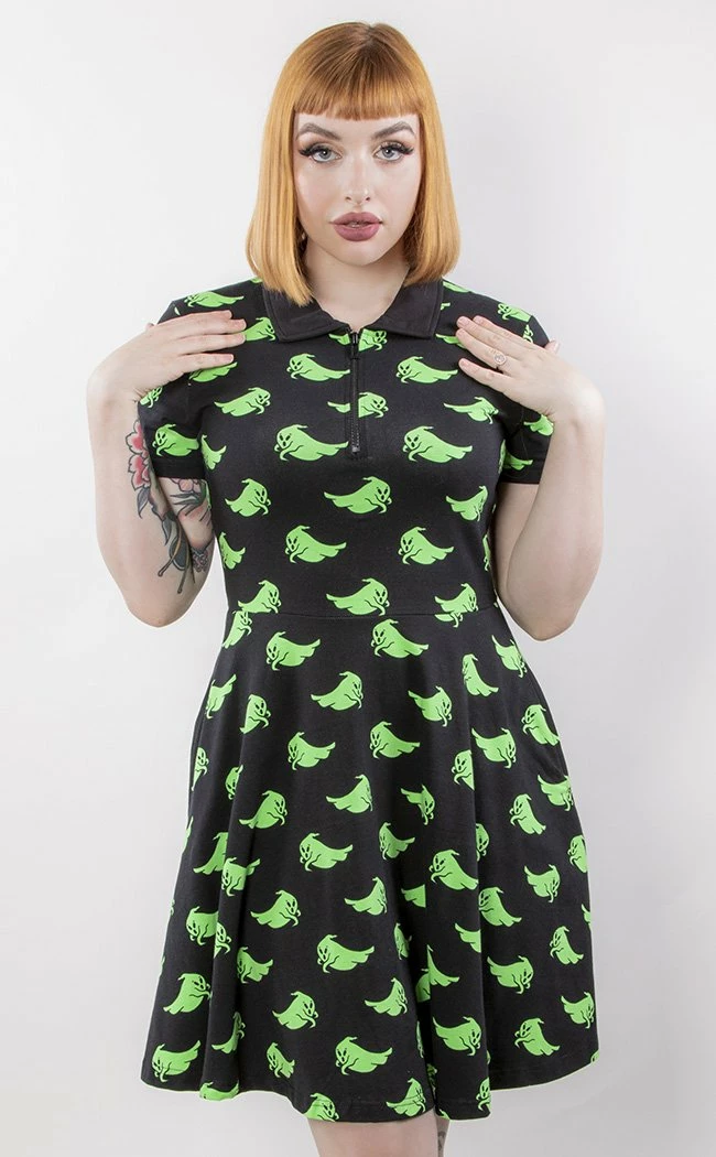 Black Friday Clothing Green Ghost Collar Dress 3 Black Friday Clothing Green Ghost Collar Dress