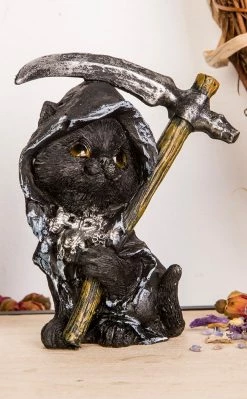 Gothic Gifts Grim Cat Merchants | Figure Duo