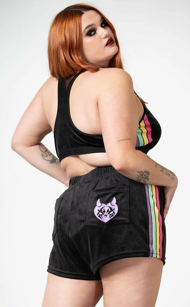 Killstar Groovy Velour Shorts 4 Killstar Groovy Velour Shorts