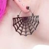TB Jewellery Gunmetal Plated Spider Web Plug Hoops | Earrings