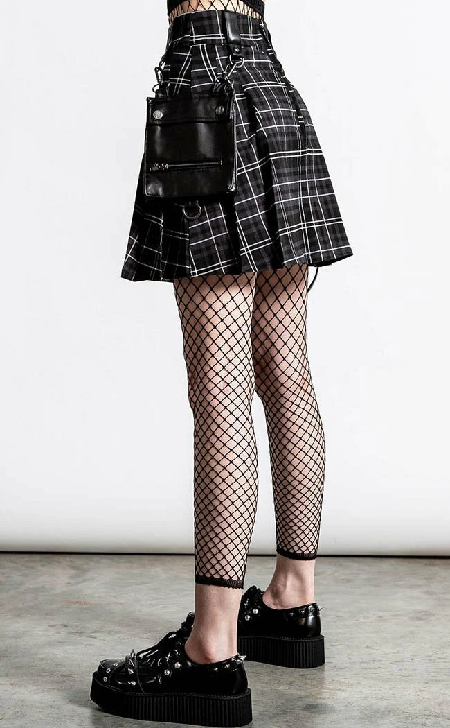 Killstar Clothing Gunner Pleated Mini Skirt | Ash Tartan 5 Killstar Clothing Gunner Pleated Mini Skirt | Ash Tartan