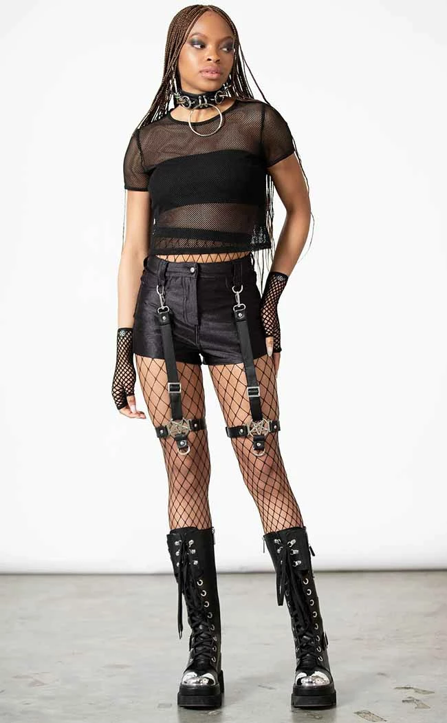 Killstar Clothing Hardliner Garter Shorts 3 Killstar Clothing Hardliner Garter Shorts