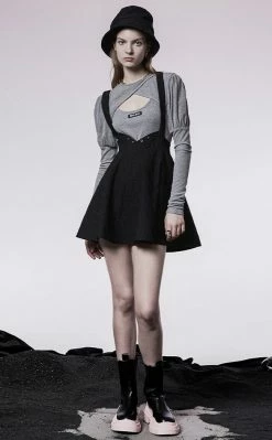 Punk Rave Clothing Harriet Suspender Skirt