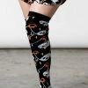 Killstar Clothing Haunted Pumpkin Knee-High Socks 2 Killstar Clothing Haunted Pumpkin Knee-High Socks