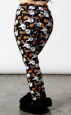 Killstar Haunted Pumpkin Lounge Leggings Clothing