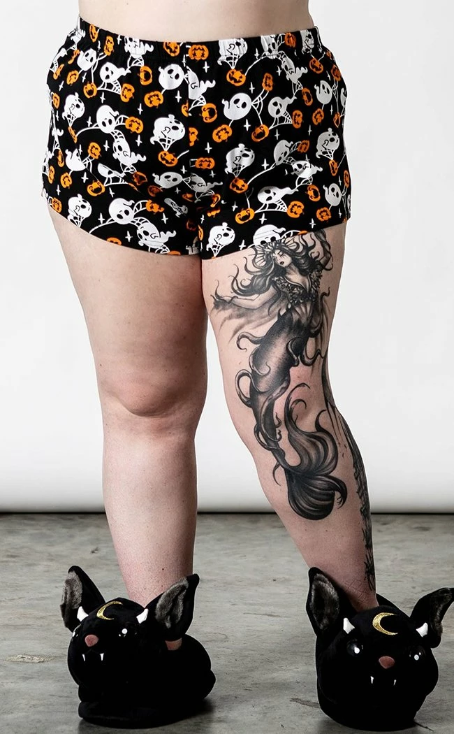 Killstar Clothing Haunted Pumpkin PJ Shorts 5 Killstar Clothing Haunted Pumpkin PJ Shorts