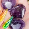 Crystals Heart Palm Stone | Amethyst Witchcraft