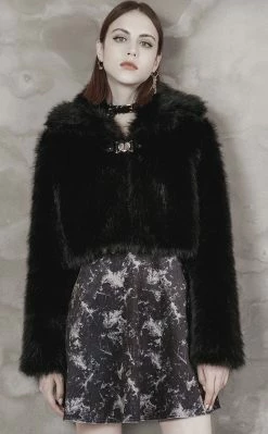 Punk Rave Clothing Heartbreaker Faux Fur Coat