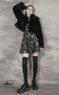 Punk Rave Clothing Heartbreaker Faux Fur Coat
