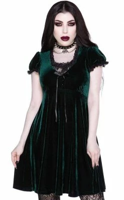 Killstar Clothing Heather Babydoll Dress | Emerald