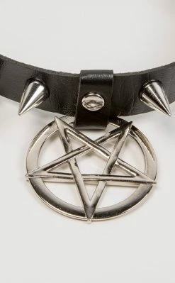 Cold Black Heart Hellcat Spiked Collar | Black Chokers