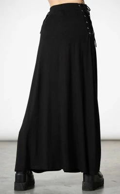 Killstar Clothing Hellverina Split Maxi Skirt