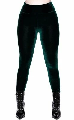 Killstar Clothing Hematite Leggings [EMERALD]