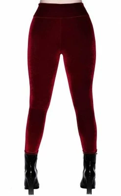 Killstar Hematite Leggings [RUBY] Clothing