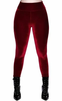Killstar Hematite Leggings [RUBY] Clothing