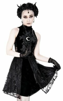 Restyle Clothing High Neck Crescent Lace Dress