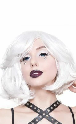 Rockstar Wigs Hologram 12 Inch White Bobbed Wig