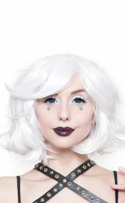 Rockstar Wigs Hologram 12 Inch White Bobbed Wig