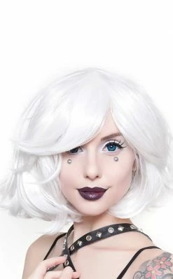 Rockstar Wigs Hologram 12 Inch White Bobbed Wig