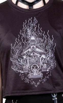 Tragic Beautiful Clothing Holy Smokes Crop Tee