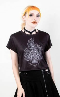 Tragic Beautiful Clothing Holy Smokes Crop Tee