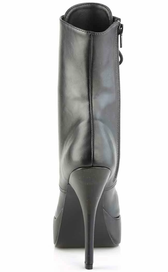 Devious Shoes INDULGE-1020 Black Matte Ankle Boots 6 Devious Shoes INDULGE-1020 Black Matte Ankle Boots