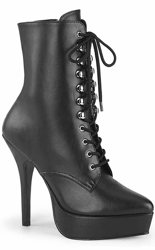 Devious Shoes INDULGE-1020 Black Matte Ankle Boots 3 Devious Shoes INDULGE-1020 Black Matte Ankle Boots
