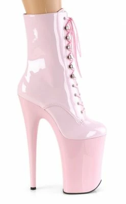 Pleaser Pole Shoes INFINITY-1020 Baby Pink Ankle Boots