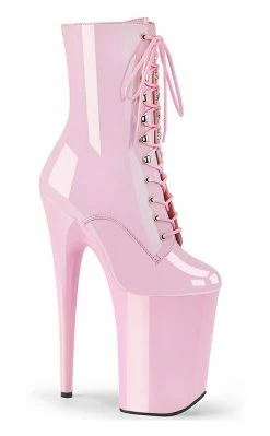 Pleaser Pole Shoes INFINITY-1020 Baby Pink Ankle Boots