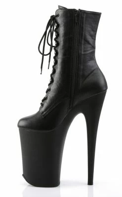 Pleaser Pole Shoes INFINITY-1020 Black Matte Ankle Boots
