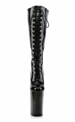 Pleaser Pole Shoes INFINITY-2020 Black Knee High Boots