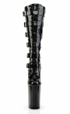 Pleaser Pole Shoes INFINITY-2049 Black Knee High Boots