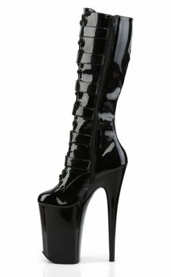Pleaser Pole Shoes INFINITY-2049 Black Knee High Boots