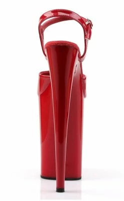 Pleaser Pole Shoes INFINITY-909 Red/Red Heels