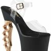 Pleaser Pole Shoes IRONGRIP-708 Clear/ Black Matte & Copper Brass Knuckle Heels 2 Pleaser Pole Shoes IRONGRIP-708 Clear/ Black Matte & Copper Brass Knuckle Heels