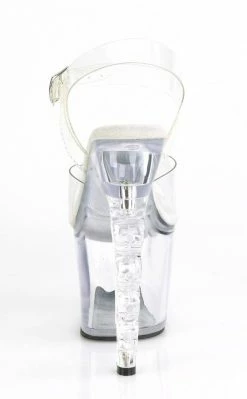 Pleaser Pole Shoes IRONGRIP-708 Clear Brass Knuckle Heels