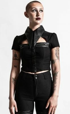 Killstar Insomnia Crop Shirt Clothing