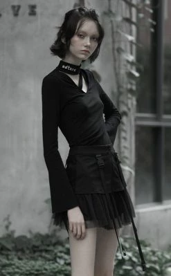 Punk Rave Into The Fray Pinafore Mini Skirt