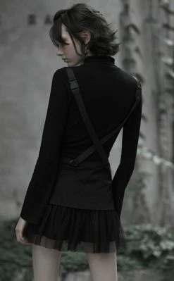 Punk Rave Into The Fray Pinafore Mini Skirt 10 Punk Rave Into The Fray Pinafore Mini Skirt