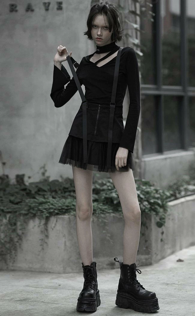 Punk Rave Into The Fray Pinafore Mini Skirt 3 Punk Rave Into The Fray Pinafore Mini Skirt