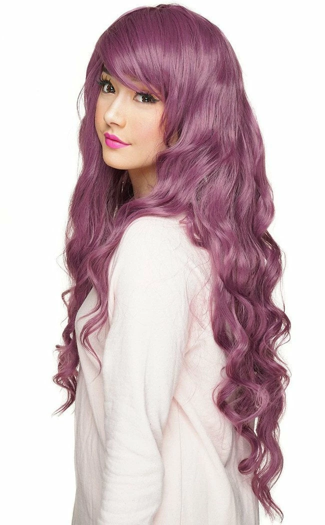 Rockstar Wigs Beauty Isla Long Dusty Plum Wavy Wig 4 Rockstar Wigs Beauty Isla Long Dusty Plum Wavy Wig