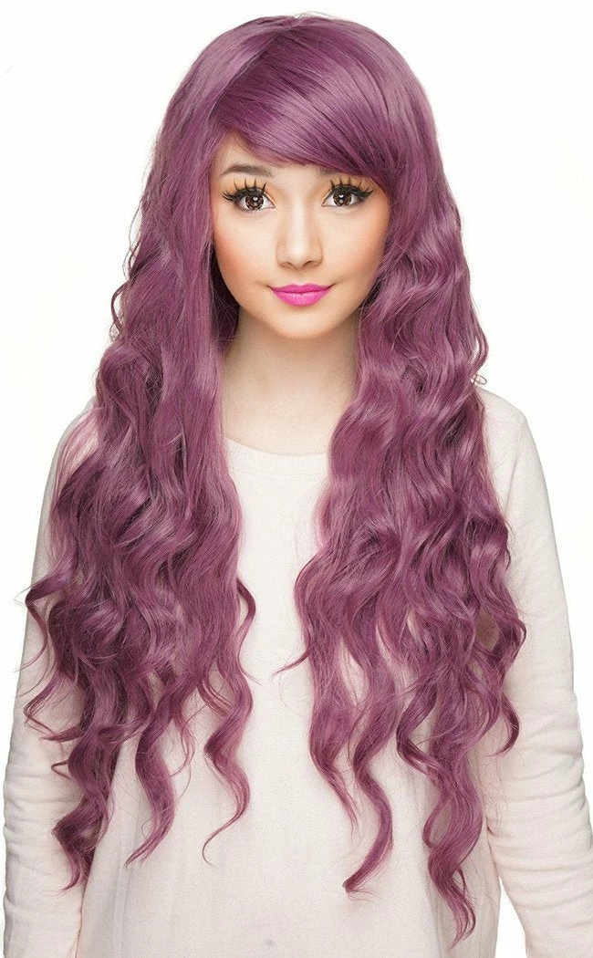 Rockstar Wigs Beauty Isla Long Dusty Plum Wavy Wig 3 Rockstar Wigs Beauty Isla Long Dusty Plum Wavy Wig