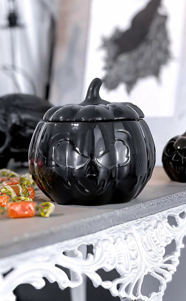 Killstar Jack O'Lantern Bowl With Lid Home & Gifts 3 Killstar Jack O'Lantern Bowl With Lid Home & Gifts