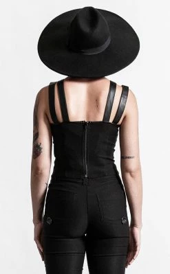 Killstar Jaded Strap Top Top | Black Clothing 11 Killstar Jaded Strap Top Top | Black Clothing