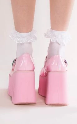 Demonia KERA-08 Baby Pink Platform Mary Janes 9 Demonia KERA-08 Baby Pink Platform Mary Janes