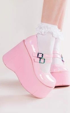 Demonia KERA-08 Baby Pink Platform Mary Janes