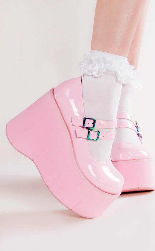Demonia KERA-08 Baby Pink Platform Mary Janes 3 Demonia KERA-08 Baby Pink Platform Mary Janes